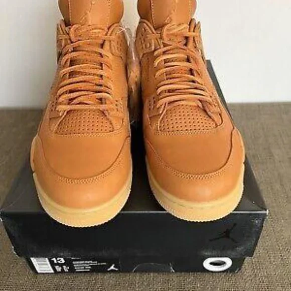 UK 12 US 13 Nike Air Jordan 4 Retro Premium GingerWheatGum Sneakers Trainers